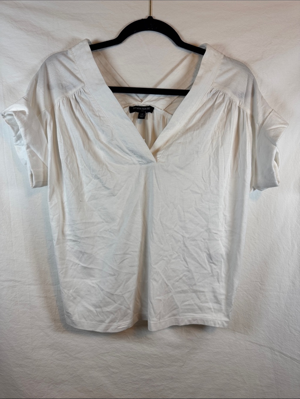 Banana Republic V Neck Short Sleeve Top XS NWT